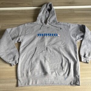 Vintage Reebok Orlando Magic Heavy Hoodie Sweatshirt Men's L Tall‎ Gray Pullover